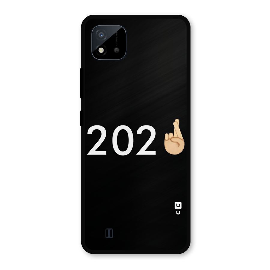 2021 Fingers Crossed Metal Back Case for Realme C11 2021