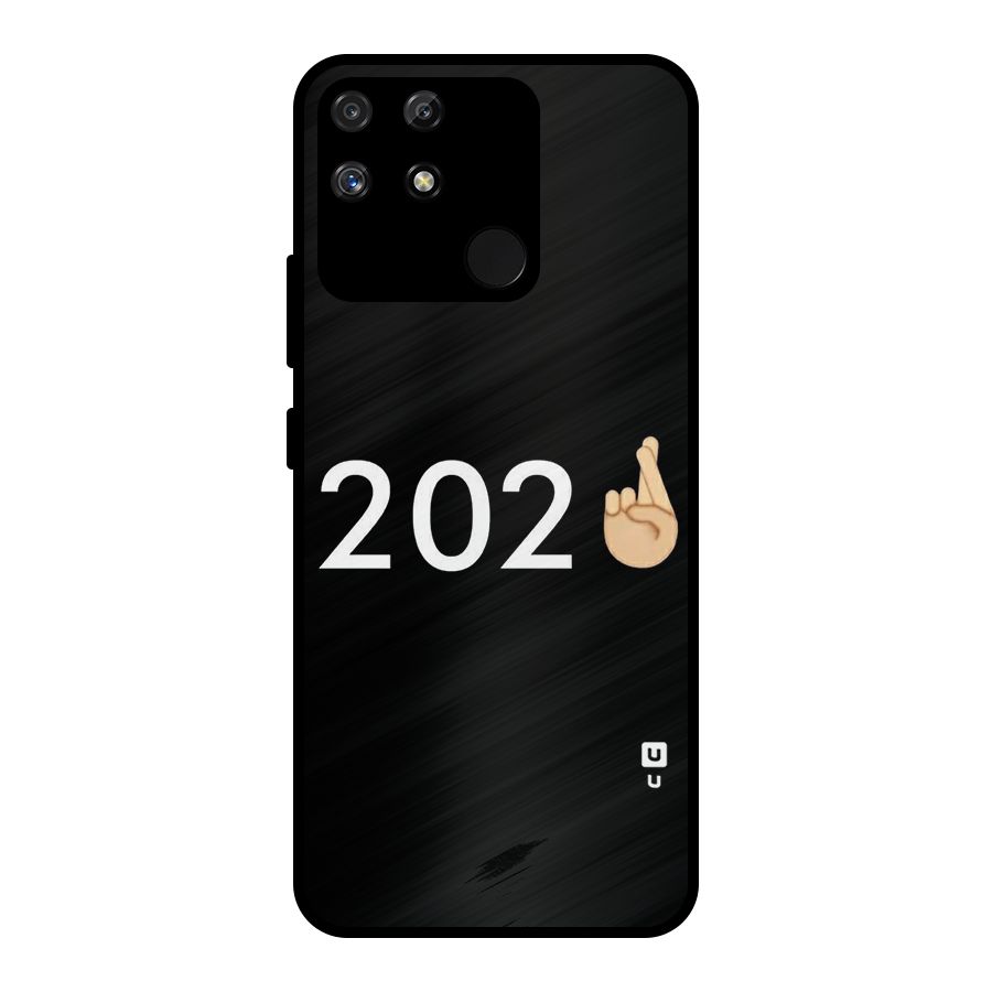 2021 Fingers Crossed Metal Back Case for Realme Narzo 50A