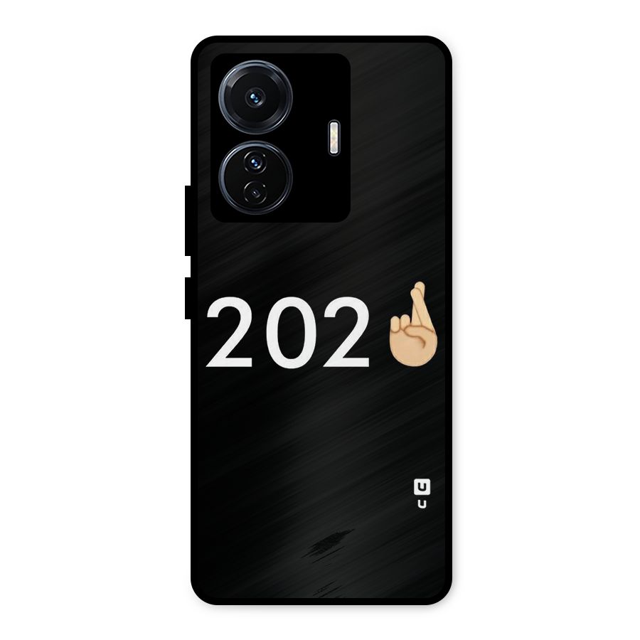 2021 Fingers Crossed Metal Back Case for Vivo T1 Pro