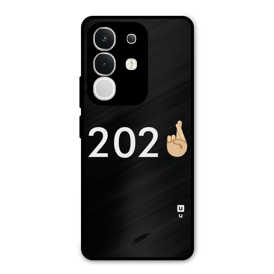 2021 Fingers Crossed Metal Back Case for Vivo T4x