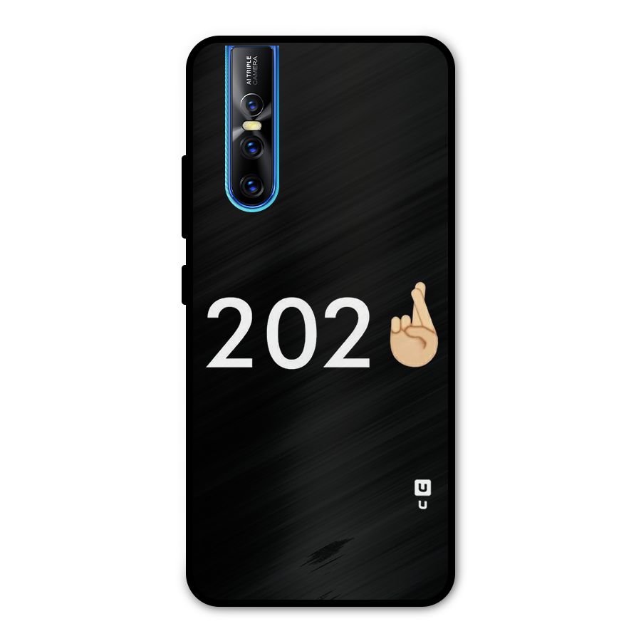 2021 Fingers Crossed Metal Back Case for Vivo V15 Pro