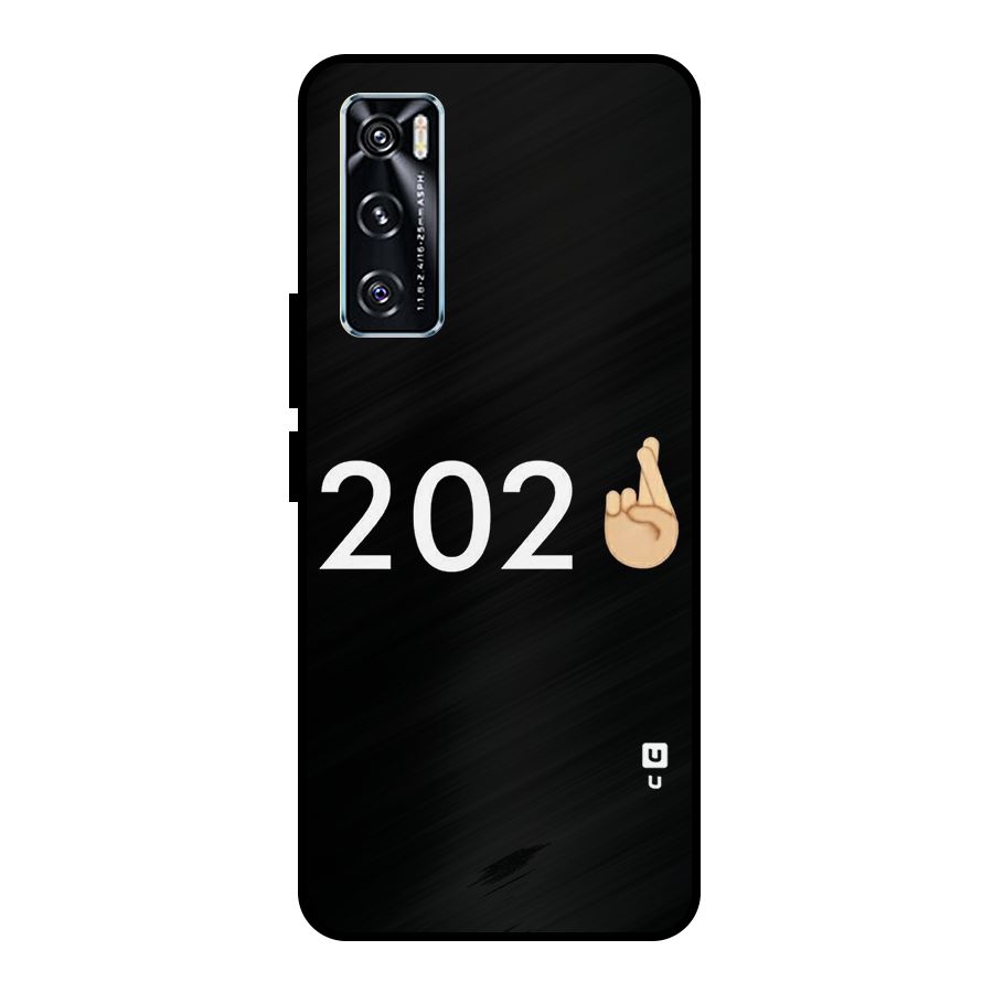 2021 Fingers Crossed Metal Back Case for Vivo V20 SE