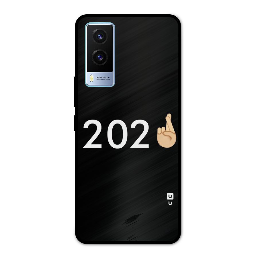 2021 Fingers Crossed Metal Back Case for Vivo V21e 5G