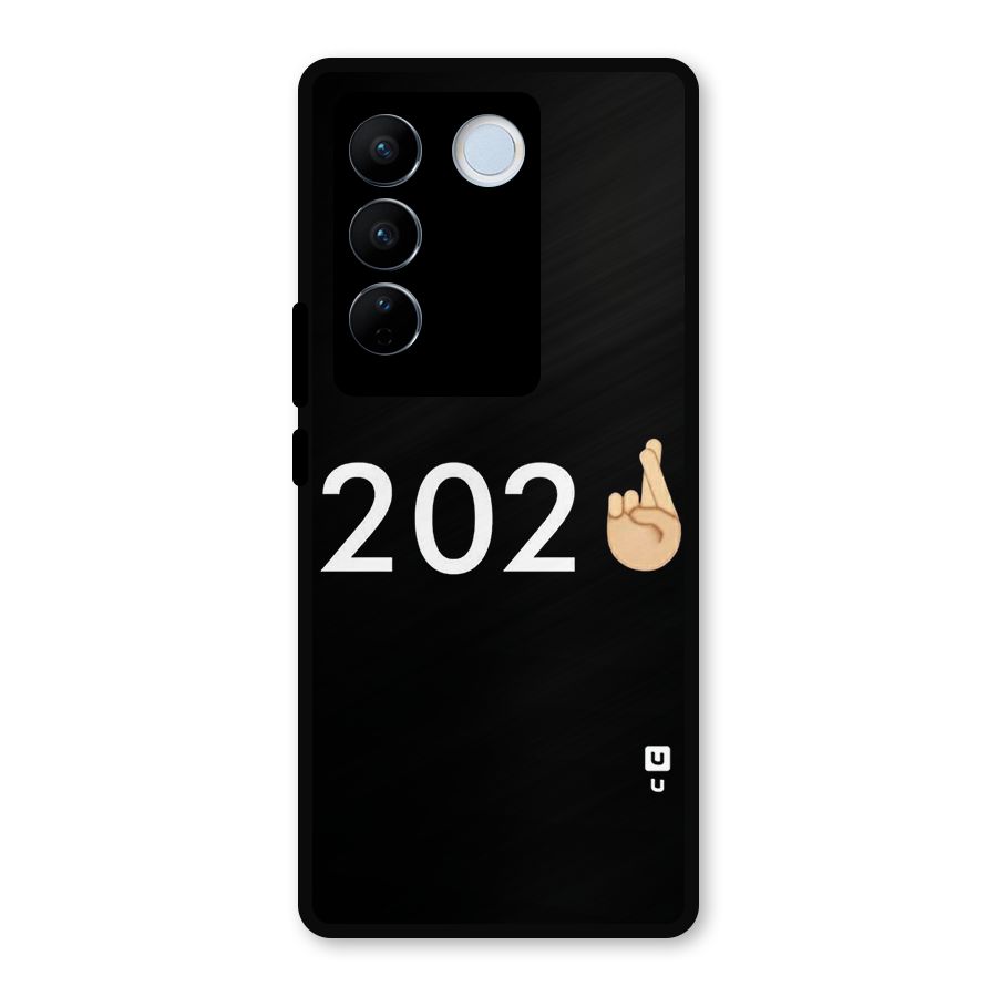 2021 Fingers Crossed Metal Back Case for Vivo V27