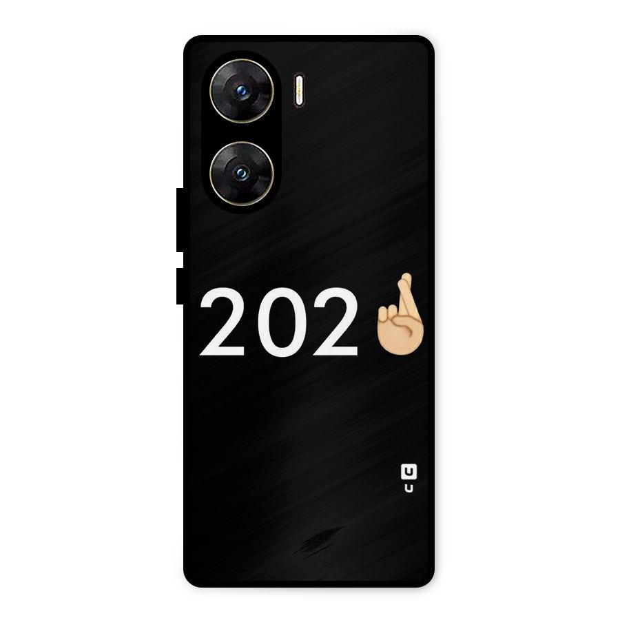 2021 Fingers Crossed Metal Back Case for Vivo V29e