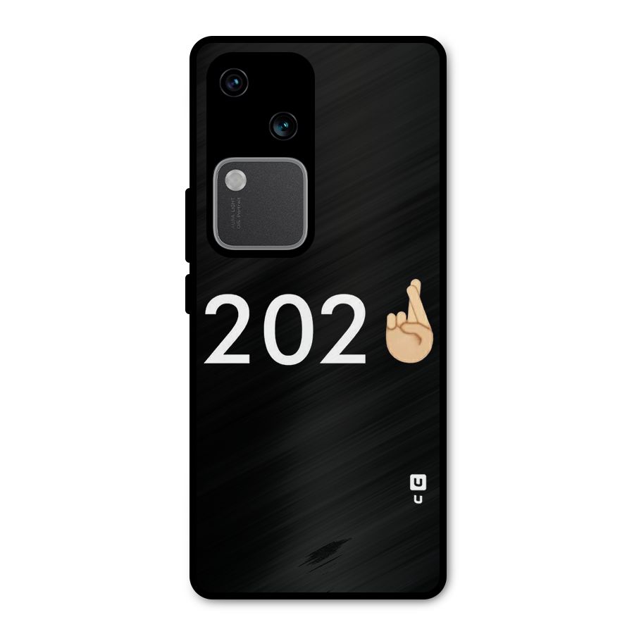 2021 Fingers Crossed Metal Back Case for Vivo V30 Pro