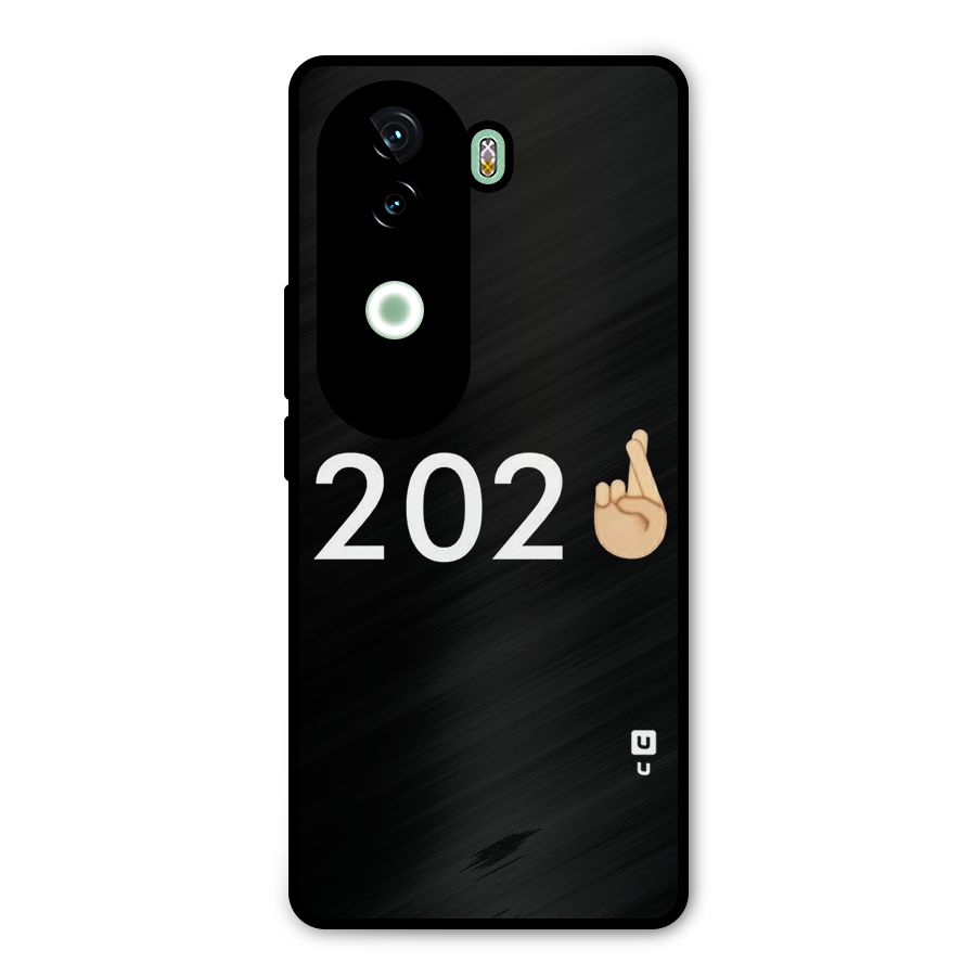 2021 Fingers Crossed Metal Back Case for Vivo V40e