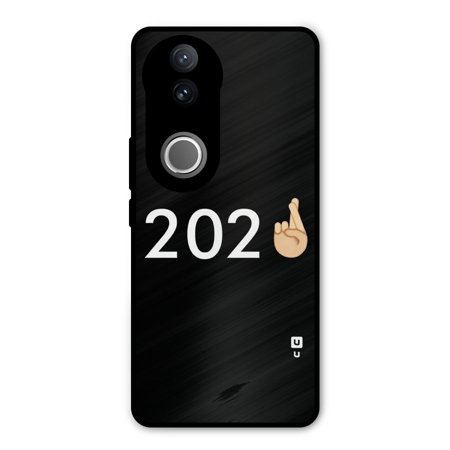 2021 Fingers Crossed Metal Back Case for Vivo V50e