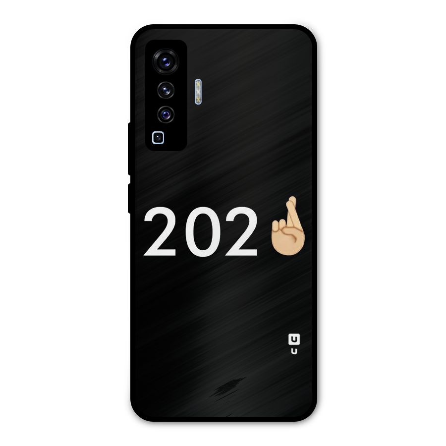 2021 Fingers Crossed Metal Back Case for Vivo X50