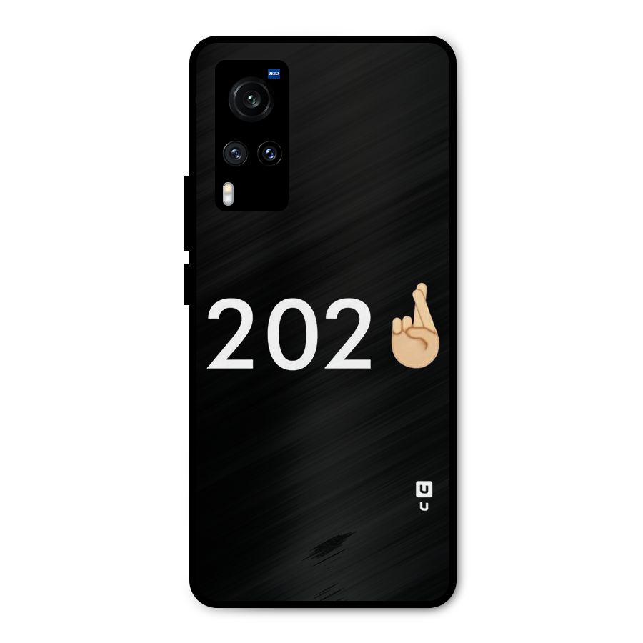 2021 Fingers Crossed Metal Back Case for Vivo X60