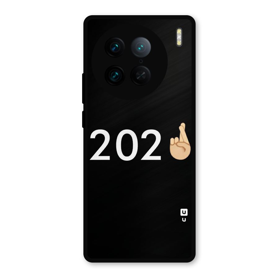 2021 Fingers Crossed Metal Back Case for Vivo X90 Pro