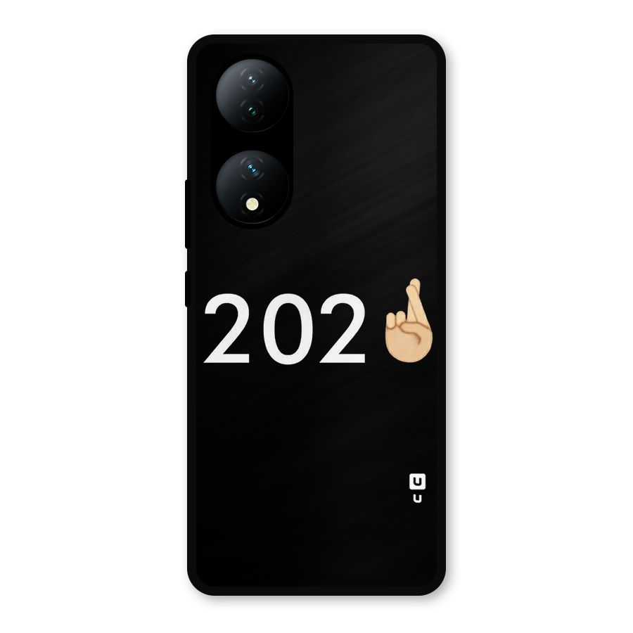 2021 Fingers Crossed Metal Back Case for Vivo Y100a