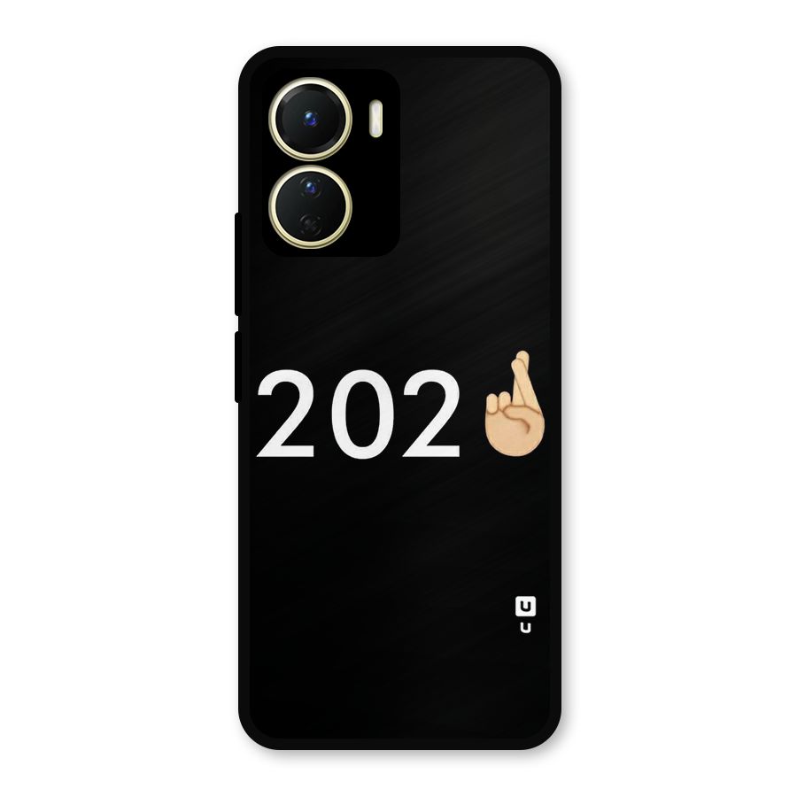 2021 Fingers Crossed Metal Back Case for Vivo Y16