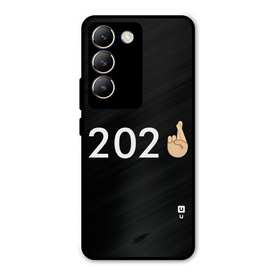 2021 Fingers Crossed Metal Back Case for Vivo Y200e