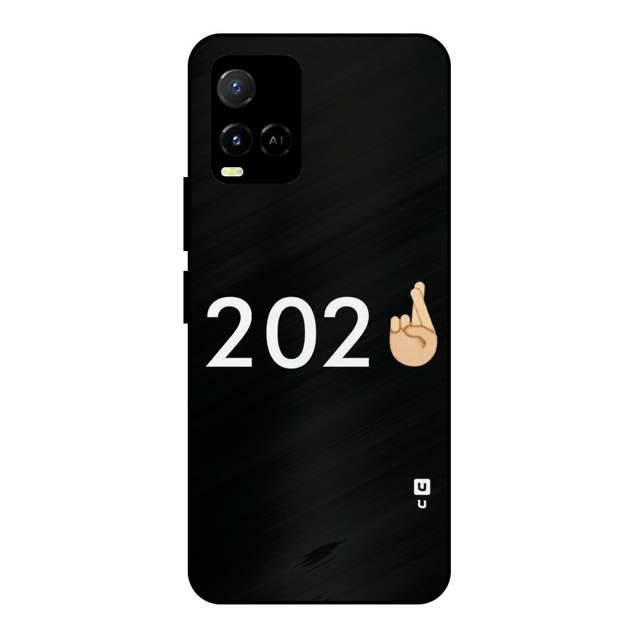 2021 Fingers Crossed Metal Back Case for Vivo Y21T
