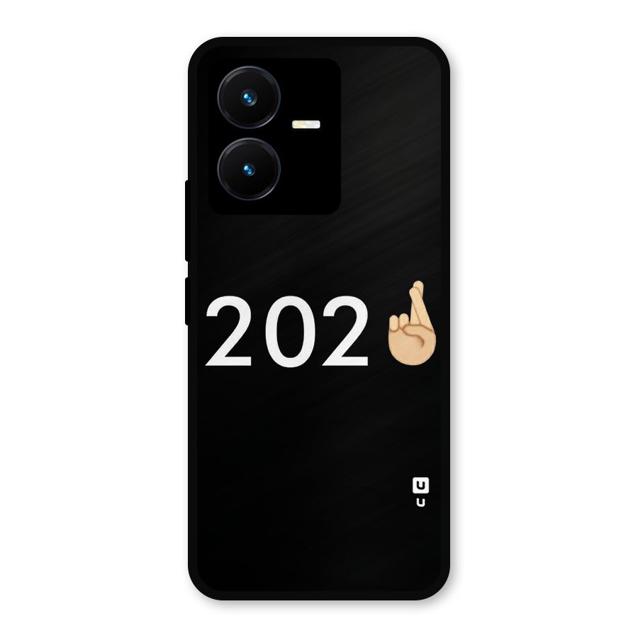 2021 Fingers Crossed Metal Back Case for Vivo Y22s