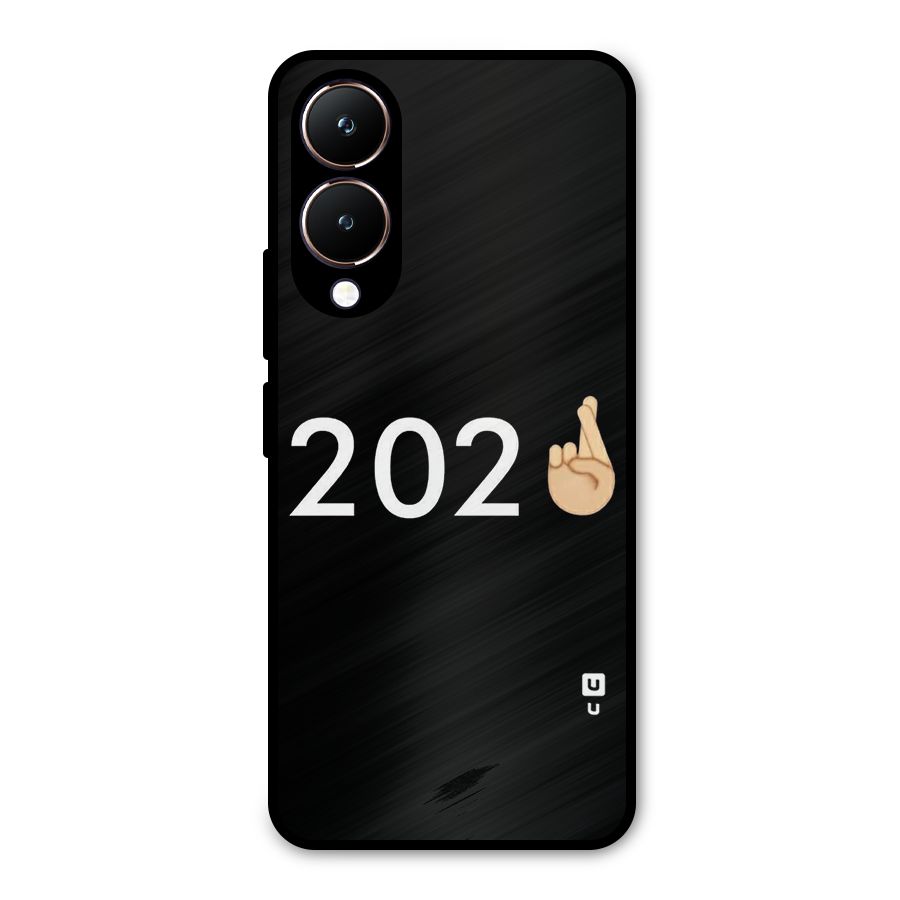 2021 Fingers Crossed Metal Back Case for Vivo Y28