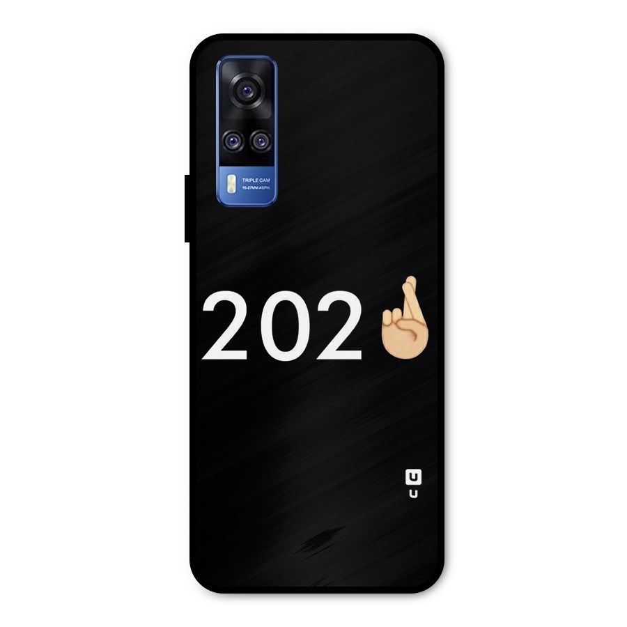 2021 Fingers Crossed Metal Back Case for Vivo Y31