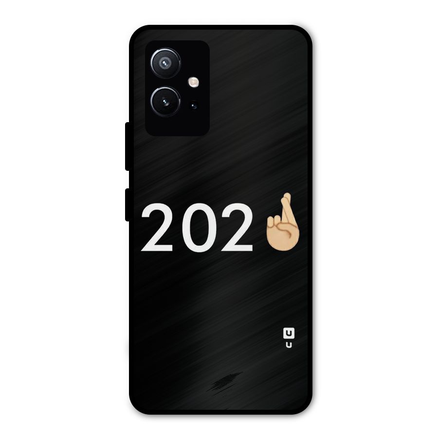 2021 Fingers Crossed Metal Back Case for Vivo Y75 5G