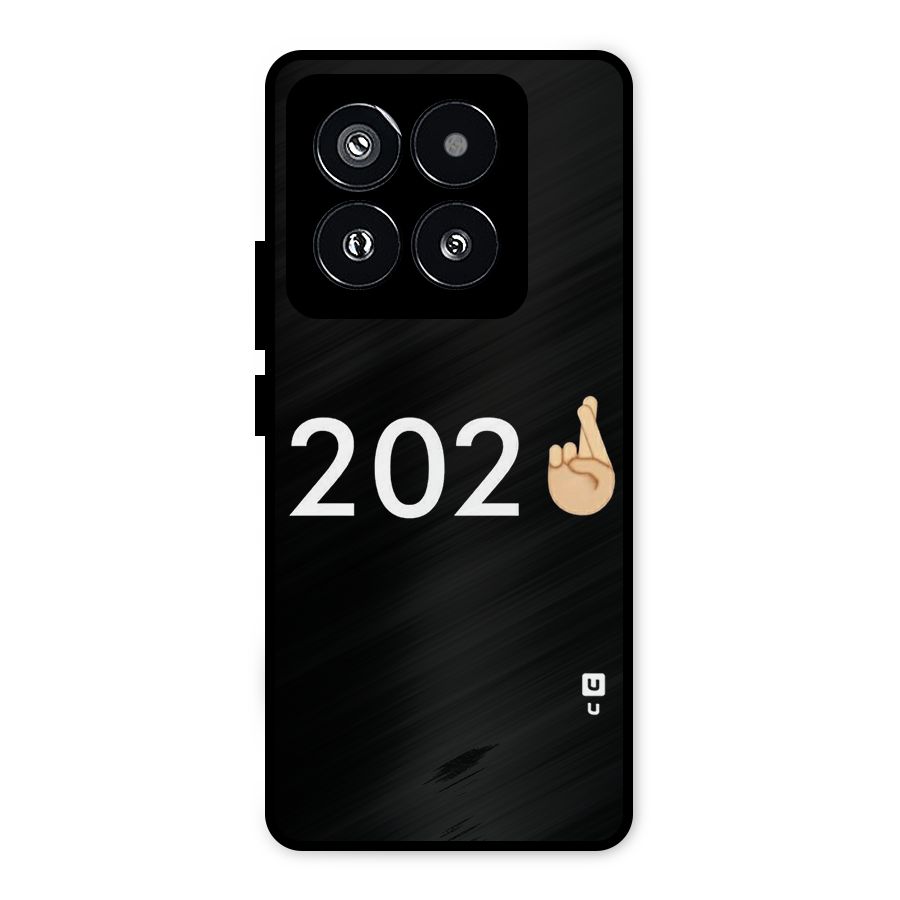 2021 Fingers Crossed Metal Back Case for Xiaomi 14 Pro