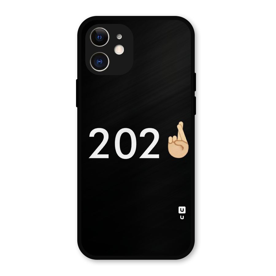 2021 Fingers Crossed Metal Back Case for iPhone 12
