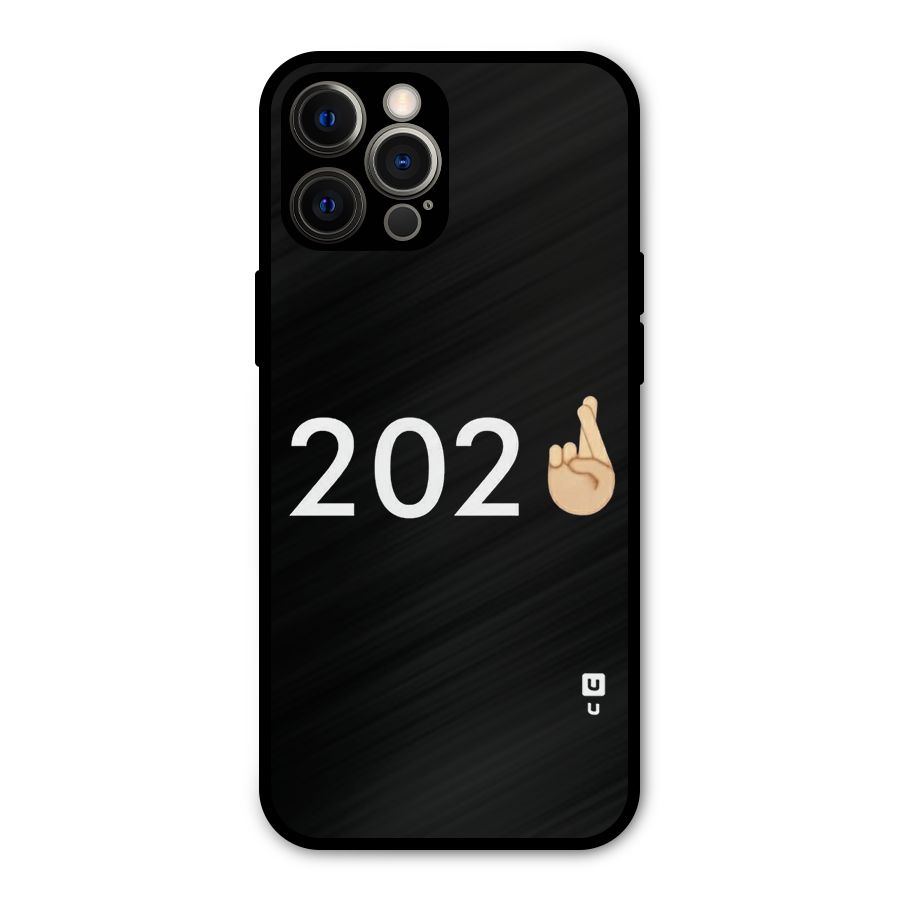 2021 Fingers Crossed Metal Back Case for iPhone 12 Pro Max