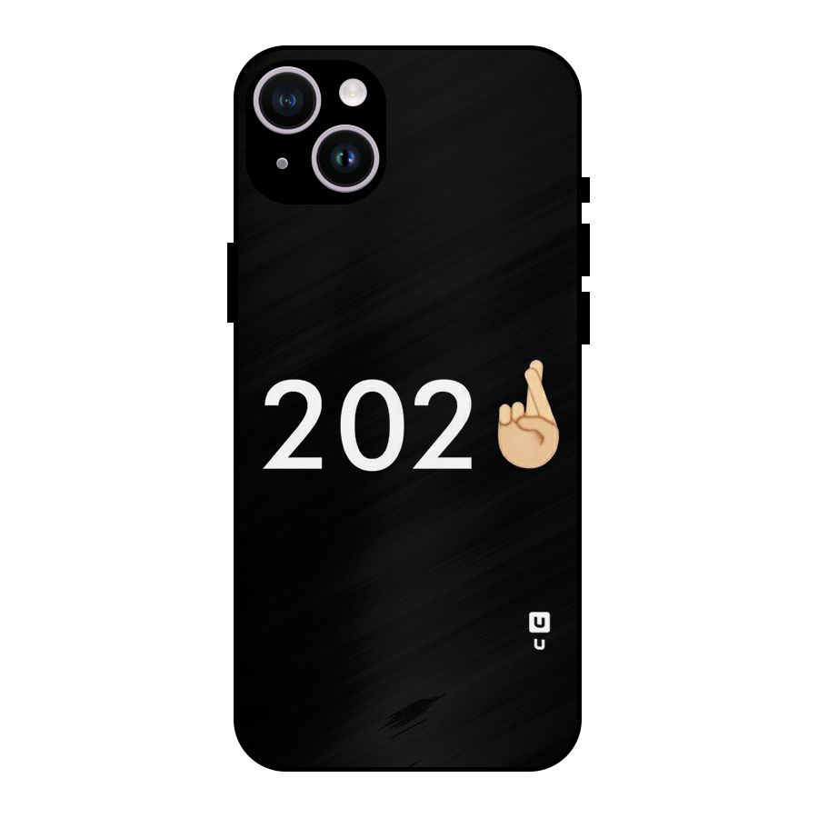 2021 Fingers Crossed Metal Back Case for iPhone 14 Plus