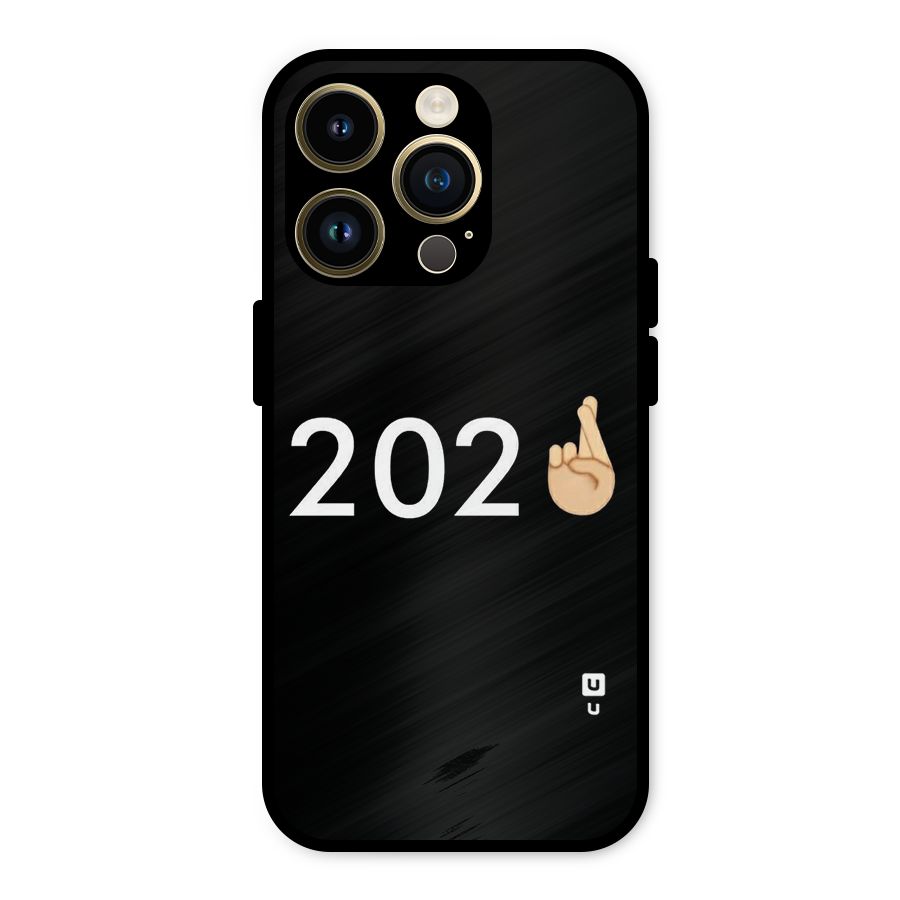 2021 Fingers Crossed Metal Back Case for iPhone 14 Pro