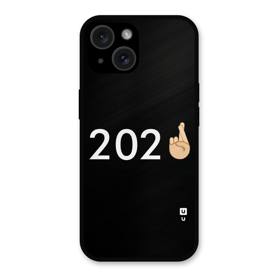 2021 Fingers Crossed Metal Back Case for iPhone 15