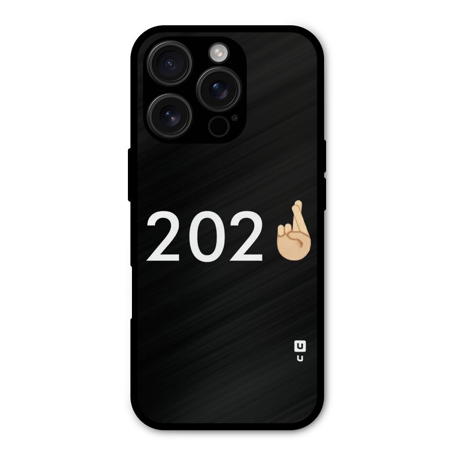 2021 Fingers Crossed Metal Back Case for iPhone 16 Pro