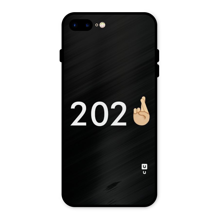 2021 Fingers Crossed Metal Back Case for iPhone 8 Plus