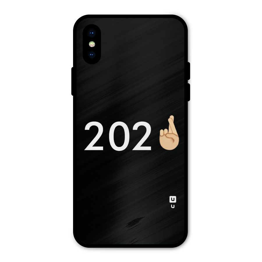 2021 Fingers Crossed Metal Back Case for iPhone X
