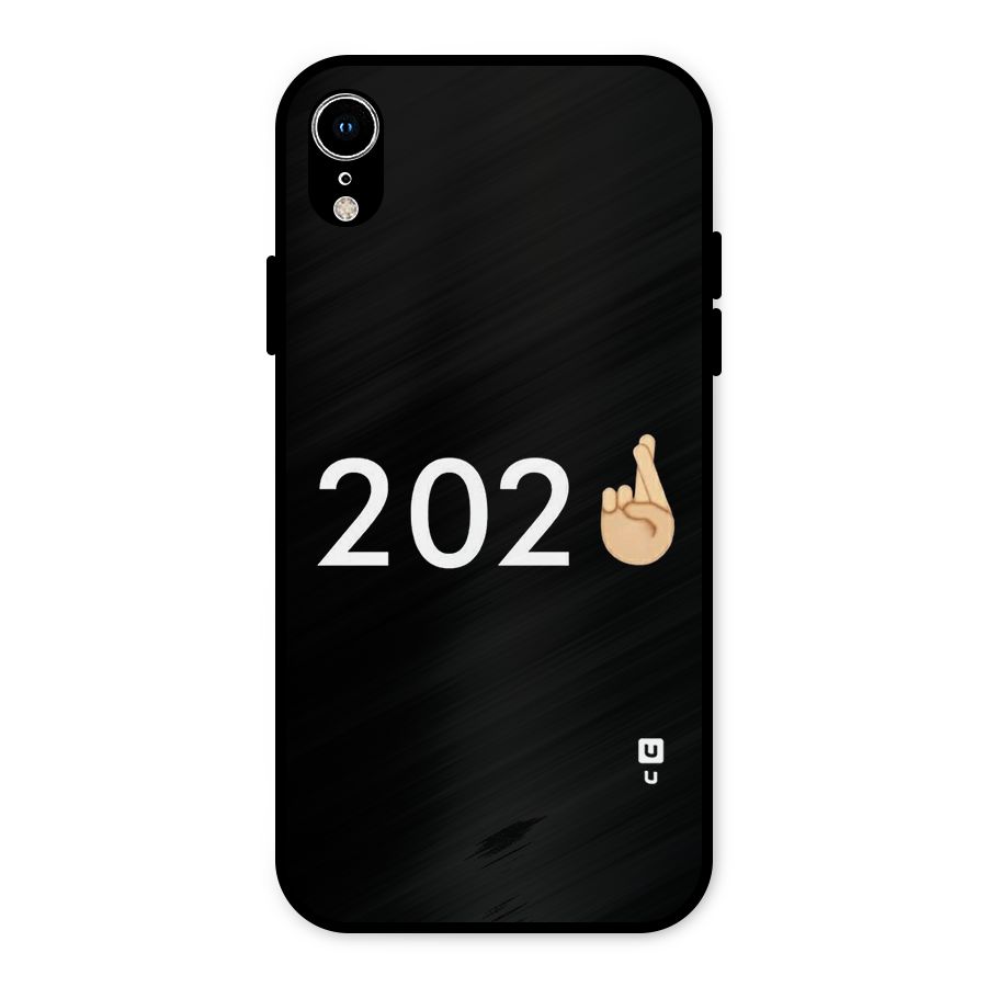 2021 Fingers Crossed Metal Back Case for iPhone XR