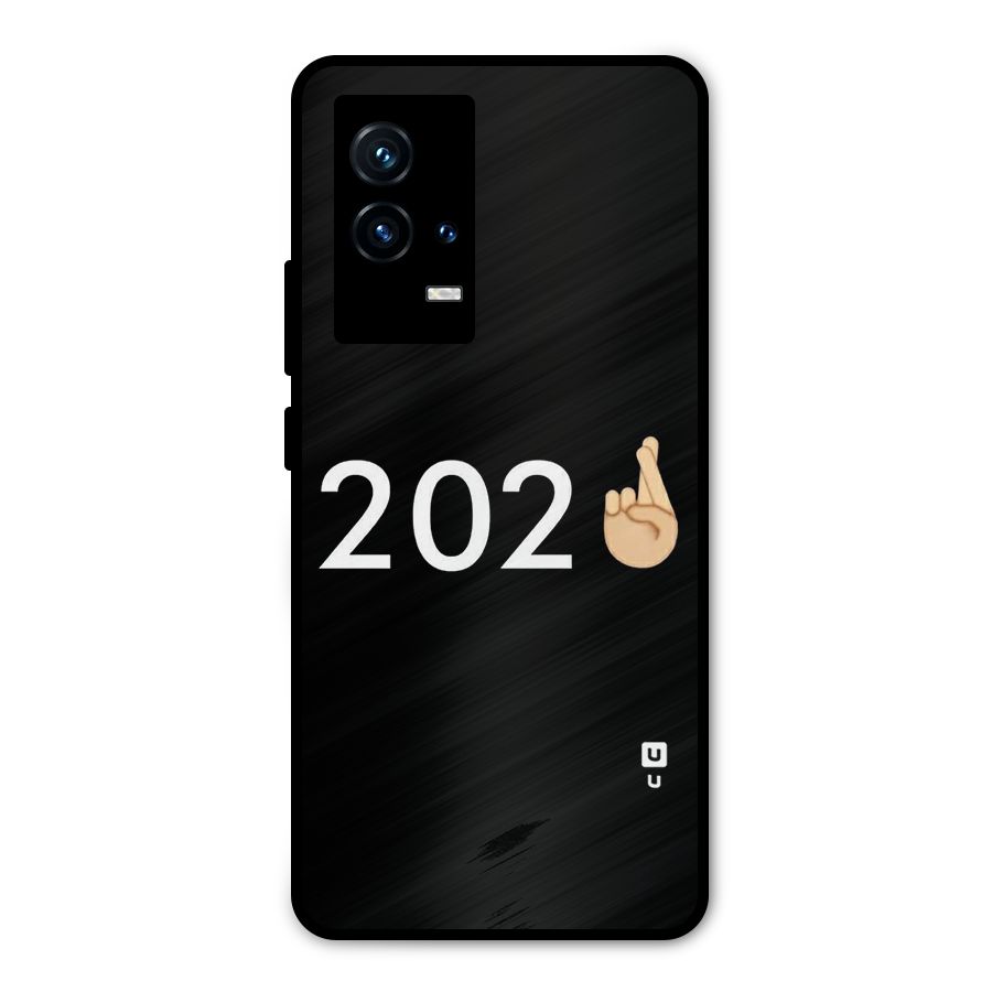 2021 Fingers Crossed Metal Back Case for iQOO 9 5G