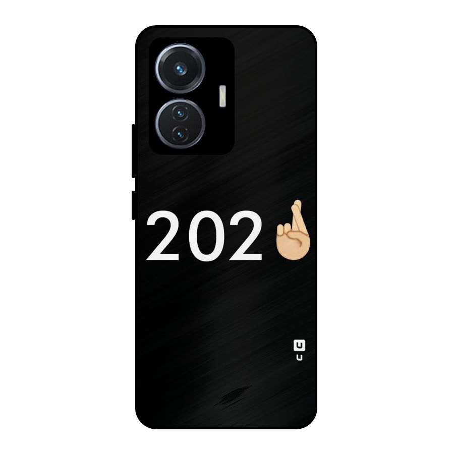 2021 Fingers Crossed Metal Back Case for iQOO Z6 44W