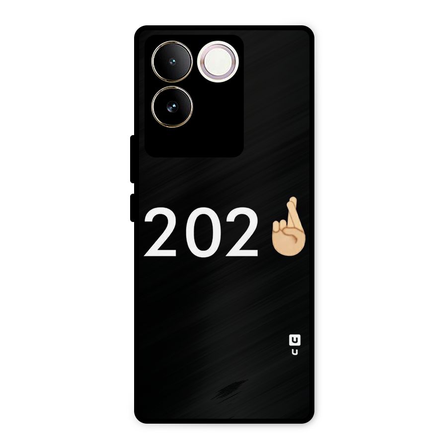 2021 Fingers Crossed Metal Back Case for iQOO Z7 Pro