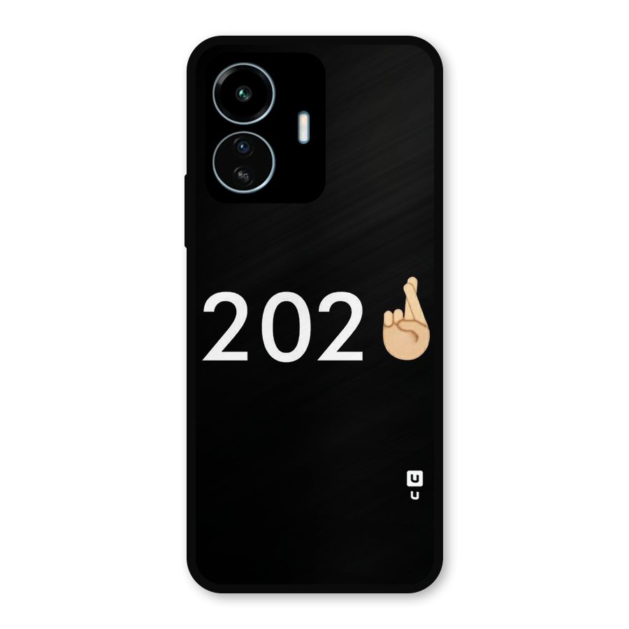 2021 Fingers Crossed Metal Back Case for vivo iQOO Z6 Lite 5G