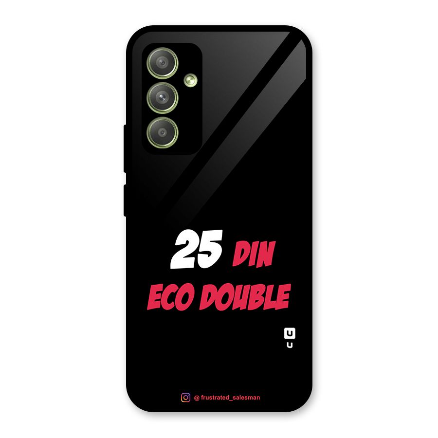 25 Din Eco Double Black Glass Back Case for Galaxy A54