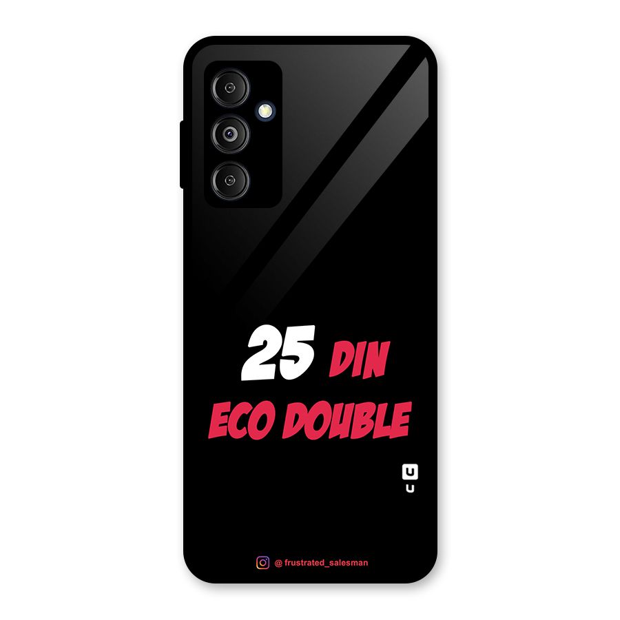 25 Din Eco Double Black Glass Back Case for Galaxy M14 5G