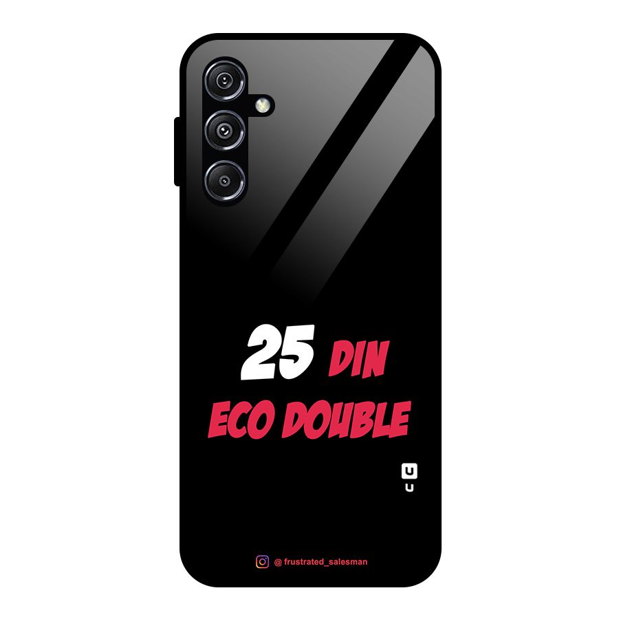 25 Din Eco Double Black Glass Back Case for Galaxy M34 5G