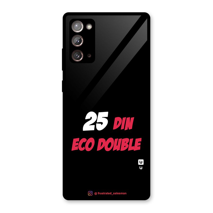 25 Din Eco Double Black Glass Back Case for Galaxy Note 20