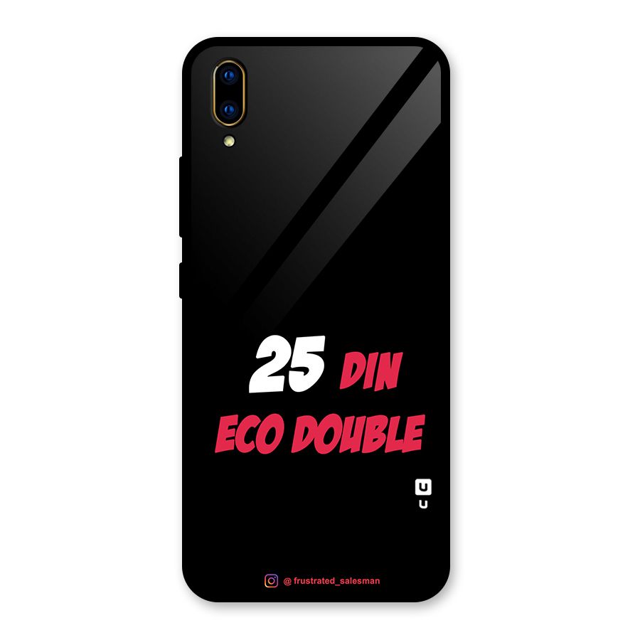 25 Din Eco Double Black Glass Back Case for Vivo V11 Pro