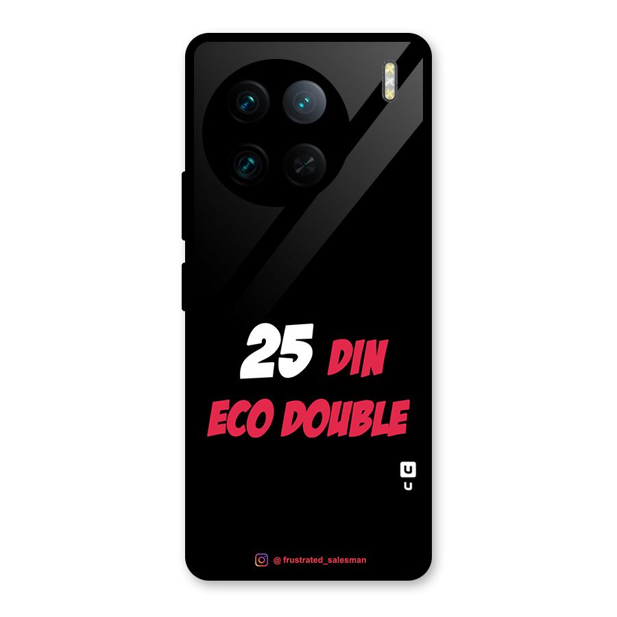 25 Din Eco Double Black Glass Back Case for Vivo X90 Pro