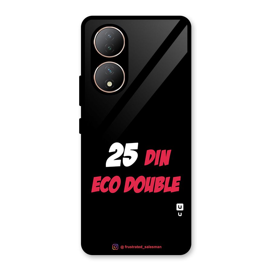 25 Din Eco Double Black Glass Back Case for Vivo Y100A