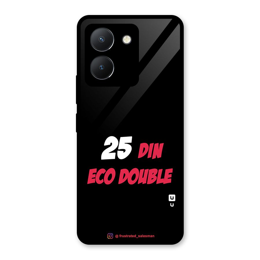 25 Din Eco Double Black Glass Back Case for Vivo Y36