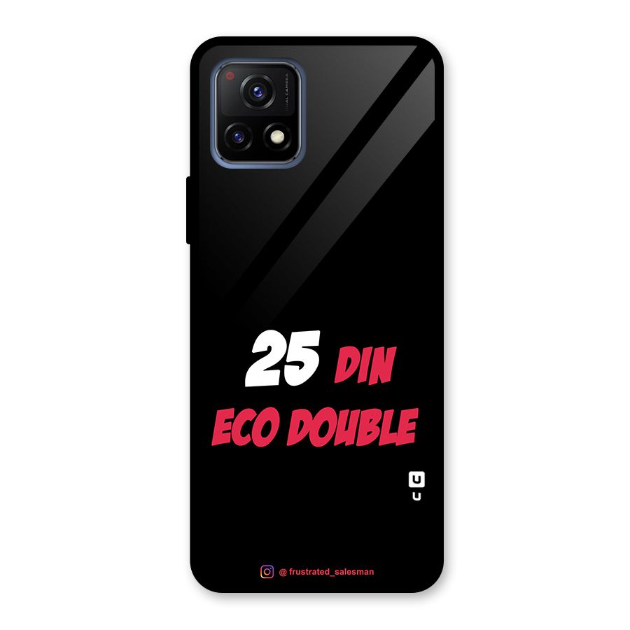 25 Din Eco Double Black Glass Back Case for Vivo Y72 5G