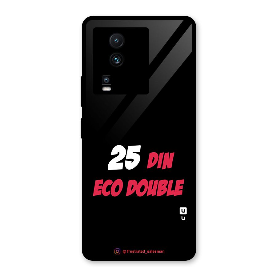 25 Din Eco Double Black Glass Back Case for Vivo iQOO Neo 7 Pro
