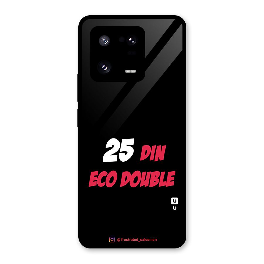 25 Din Eco Double Black Glass Back Case for Xiaomi 13 Pro