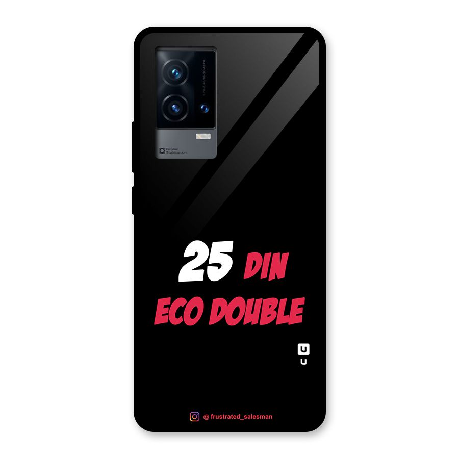 25 Din Eco Double Black Glass Back Case for iQOO 9 5G