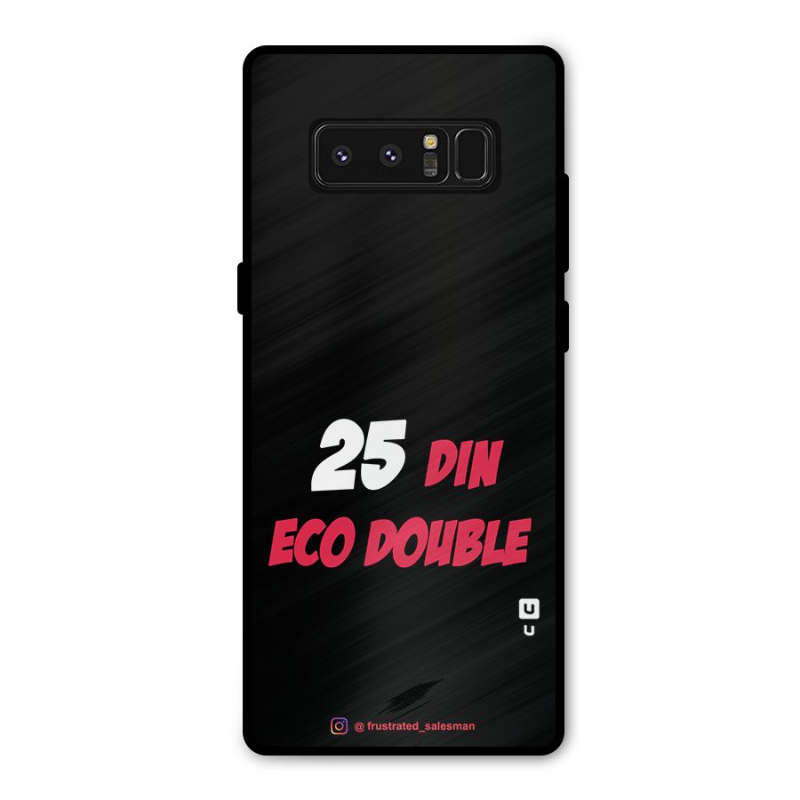 25 Din Eco Double Black Metal Back Case for Galaxy Note 8